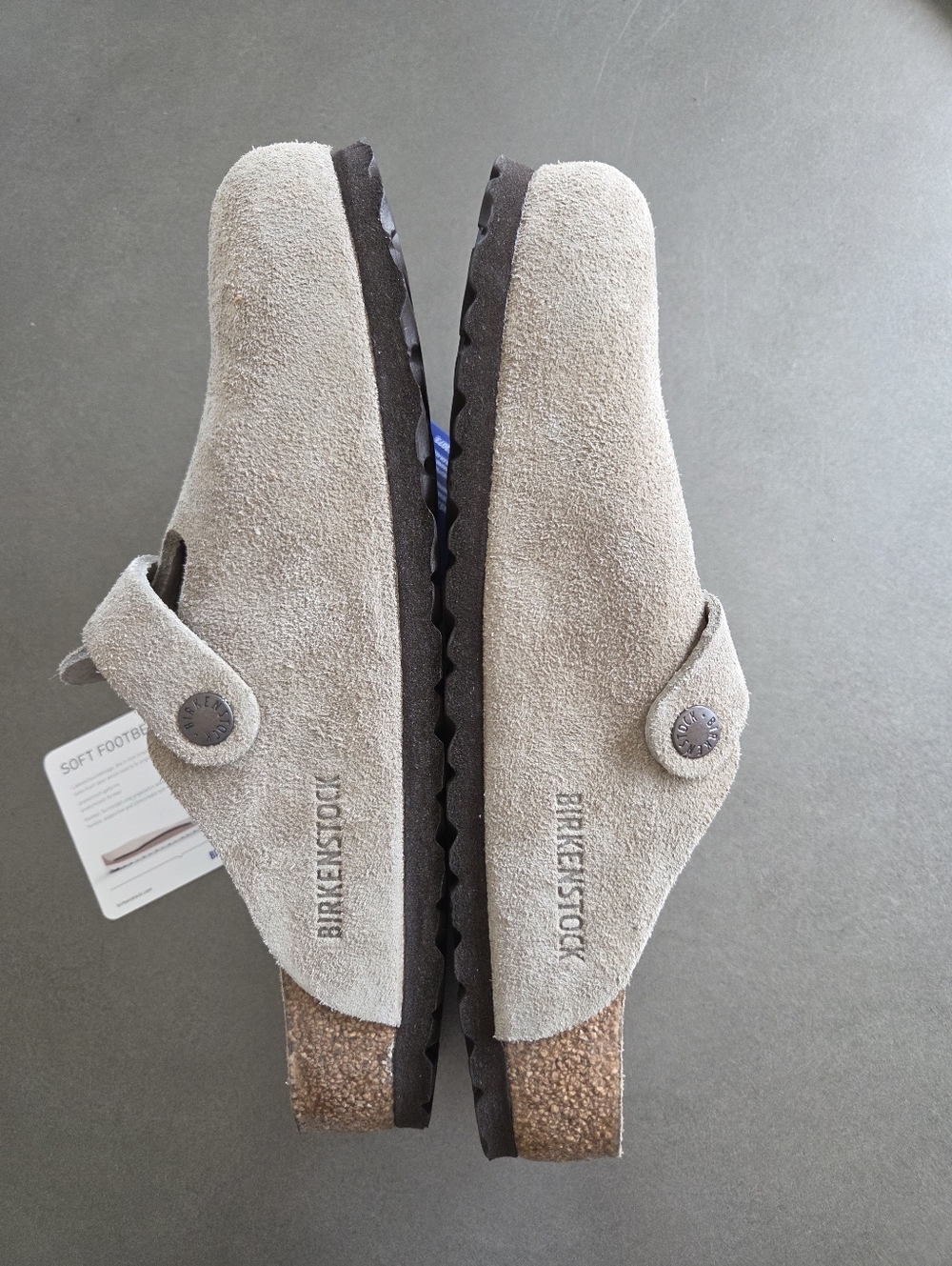 Birkenstock Boston Soft Footbed Suede Leather Size 38 New - Picture 7 of 10